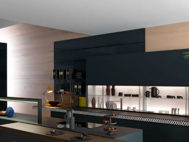 Cucina della serie Genius Loci in vetro