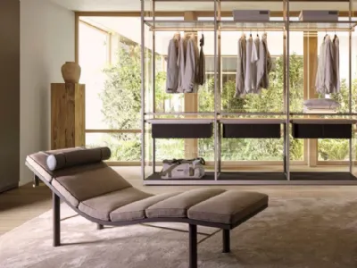 Tuscany, chaise longue imbottita in tessuto di Molteni & C.