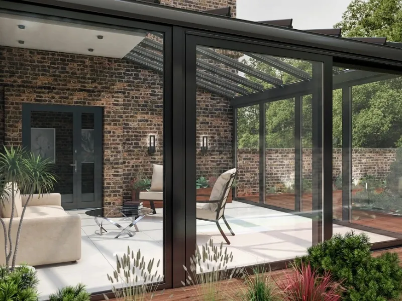 Alta efficienza e massima luce naturale con la veranda Drutex e il suo sistema MB-WG60