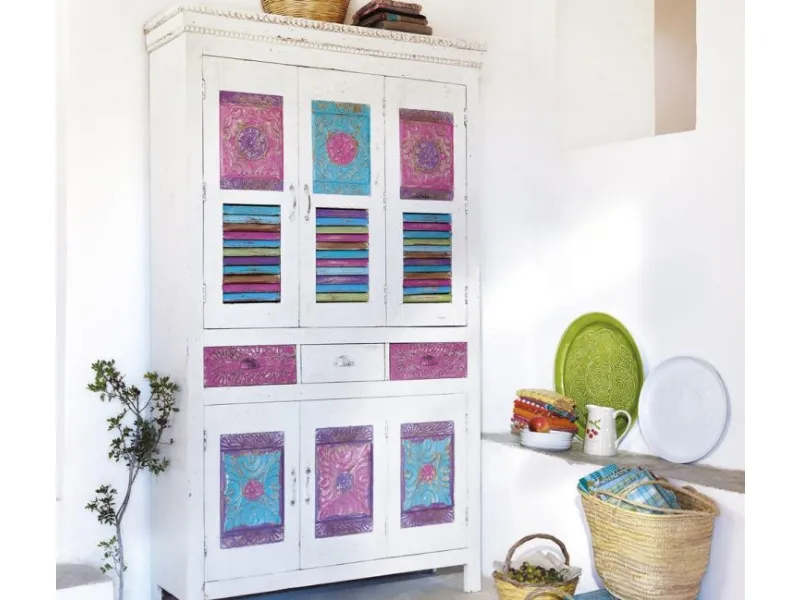 Credenza shabby bianca