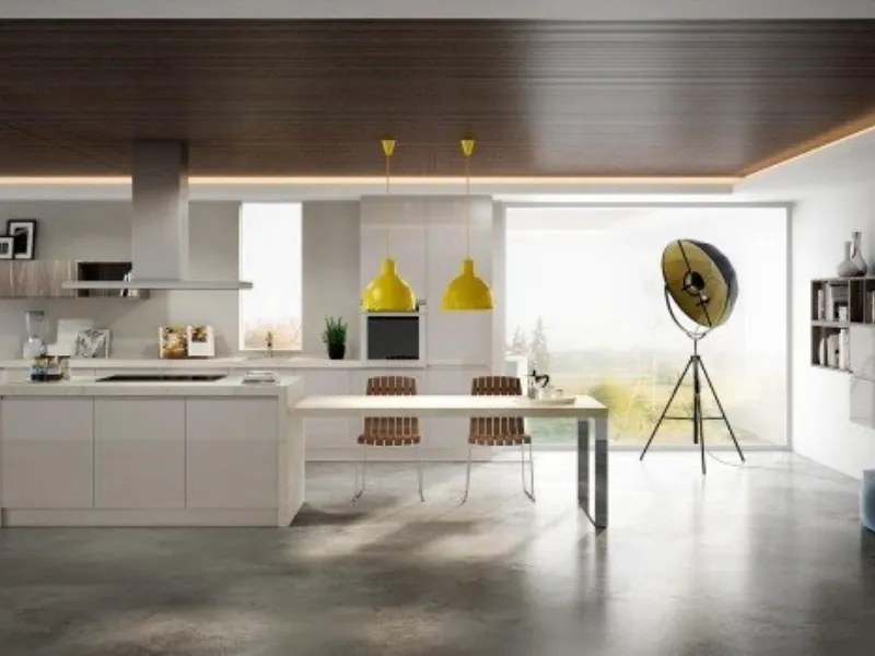 Cucine bianche senza maniglie