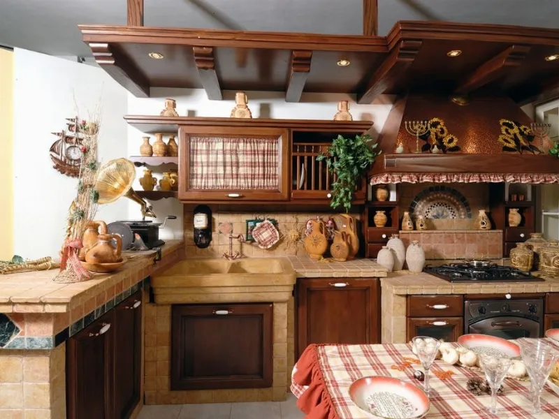 cucina rustica in muratura