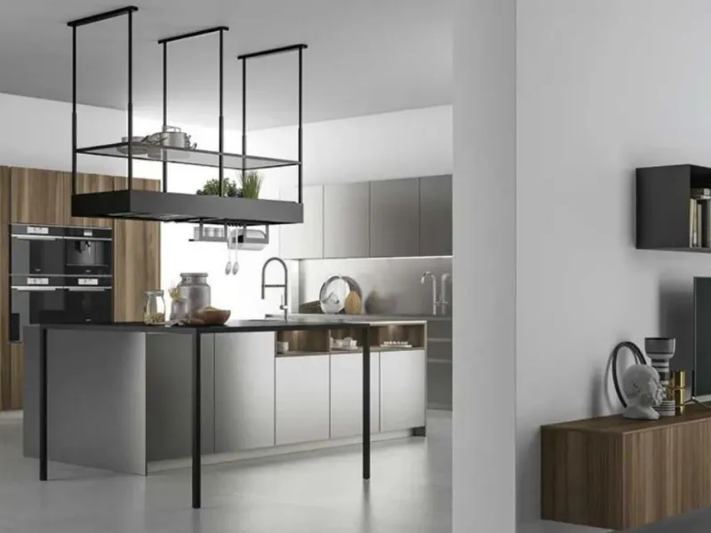 Cucina Aspen 001-Sistema All around-struttura in alluminio, 100% riciclabile di Doimo Cucine,