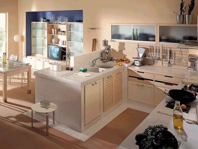Cucina in muratura moderna
