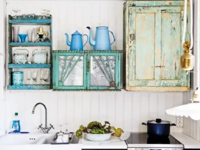 credenza e pensili shabby chic