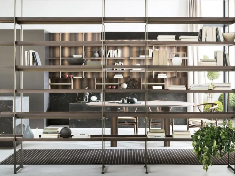 Libreria bifacciale Segni di Zampieri Cucine