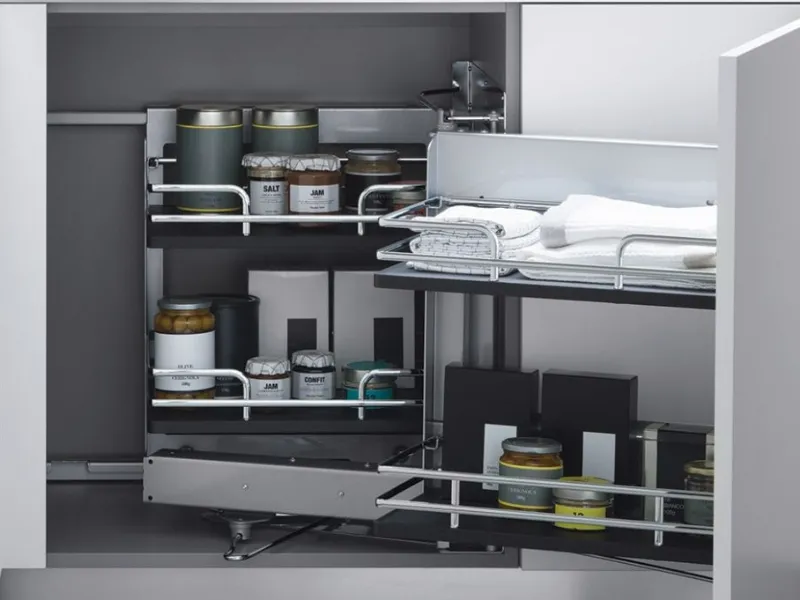 Base angolo con anta estraibile by Arclinea