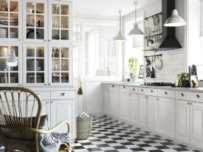 Un esempio di cucina country di Ikea