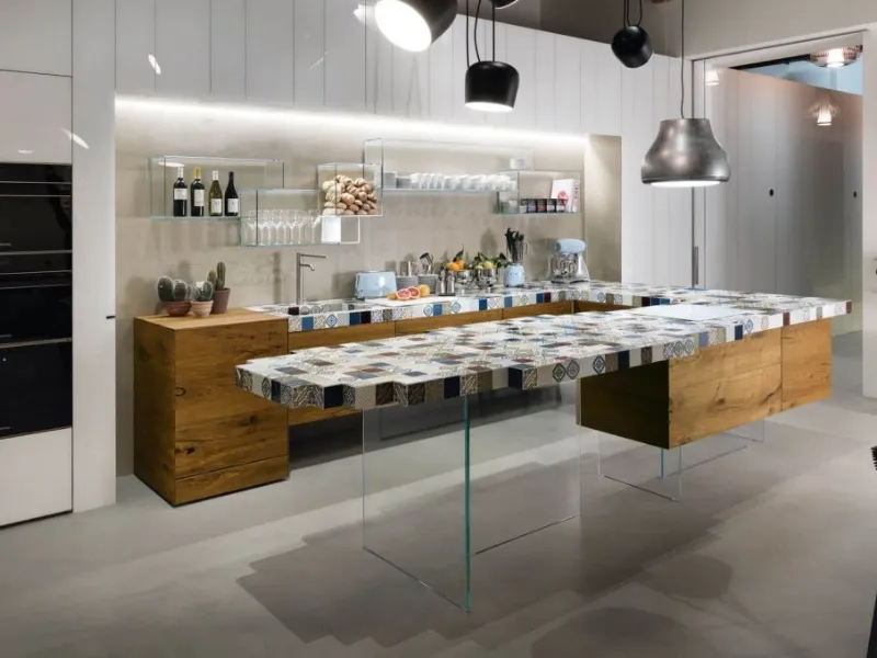 Una versione della cucina Lago 36e8 MadeTerraneo