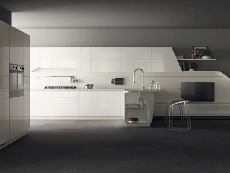 Cucina moderna bianca