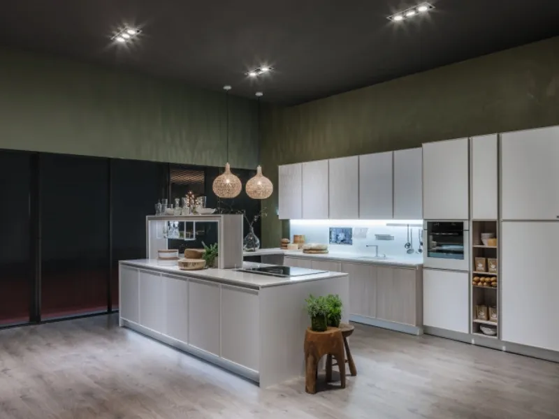 Cucine bianche con isola