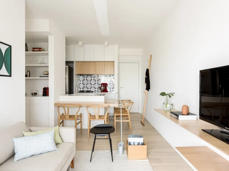 Una cucina piccola open space arredata ad hoc