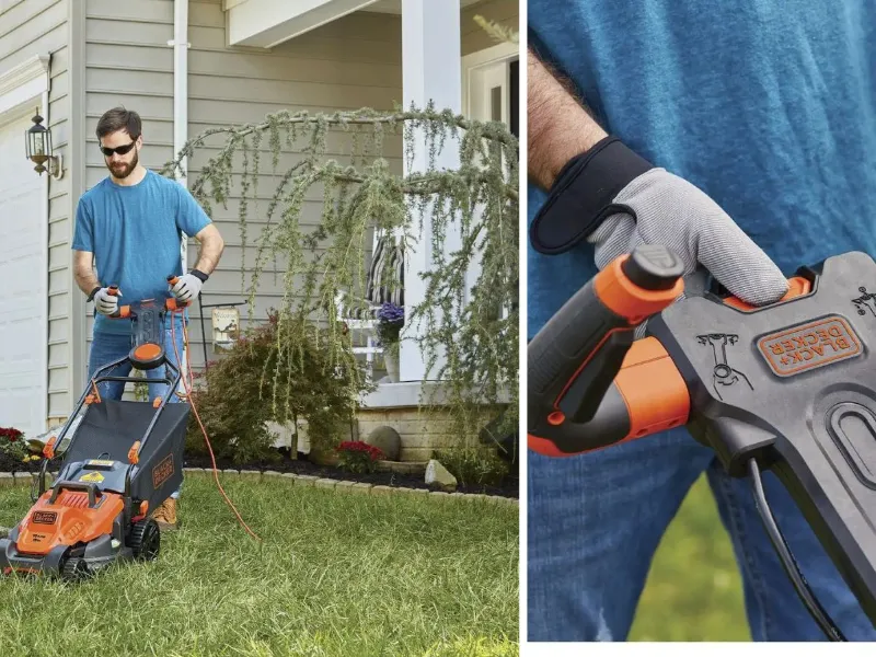 Tosaerba BEMW472ES di Black+Decker, con guida da terra