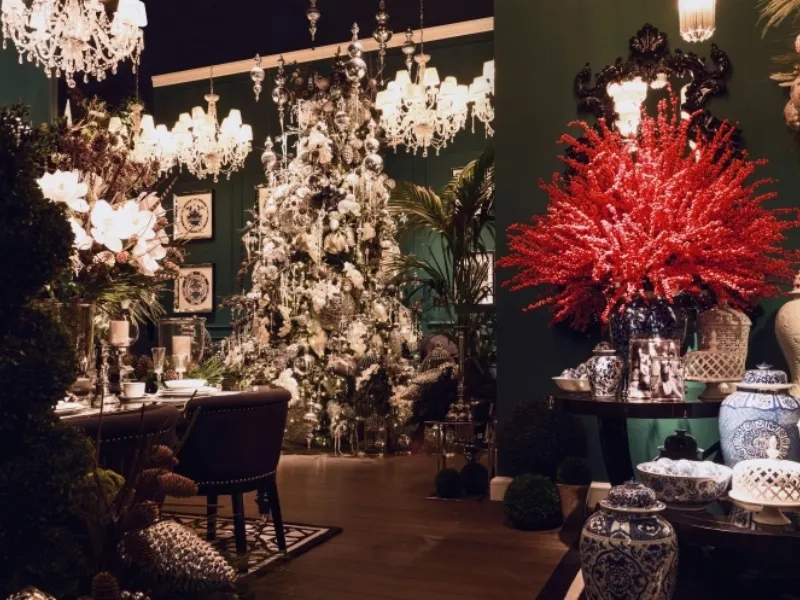 Lussuose decorazioni natalizie da Ecliss a Milano