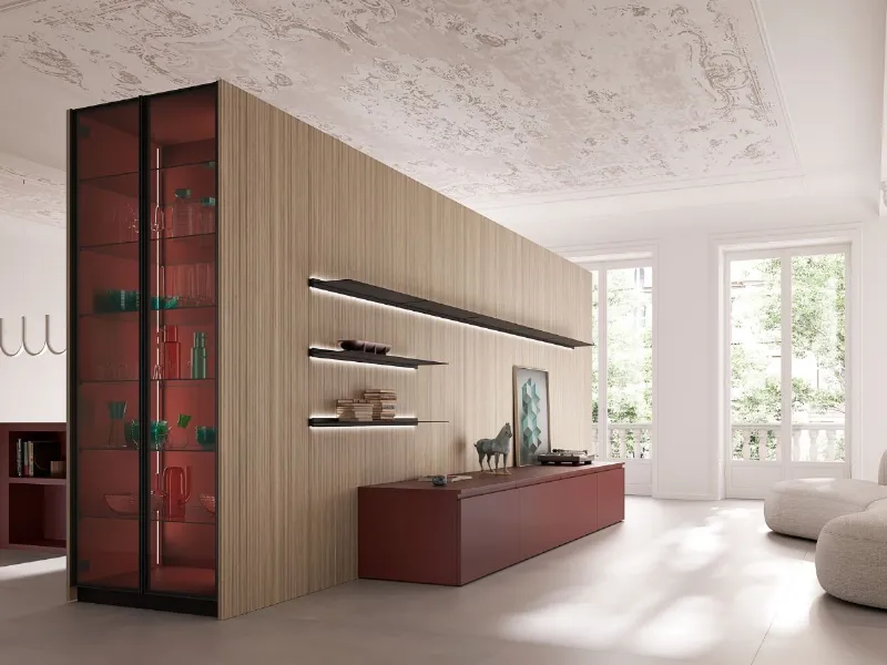 Il dialogo perfetto tra cucina e soggiorno nell'open space