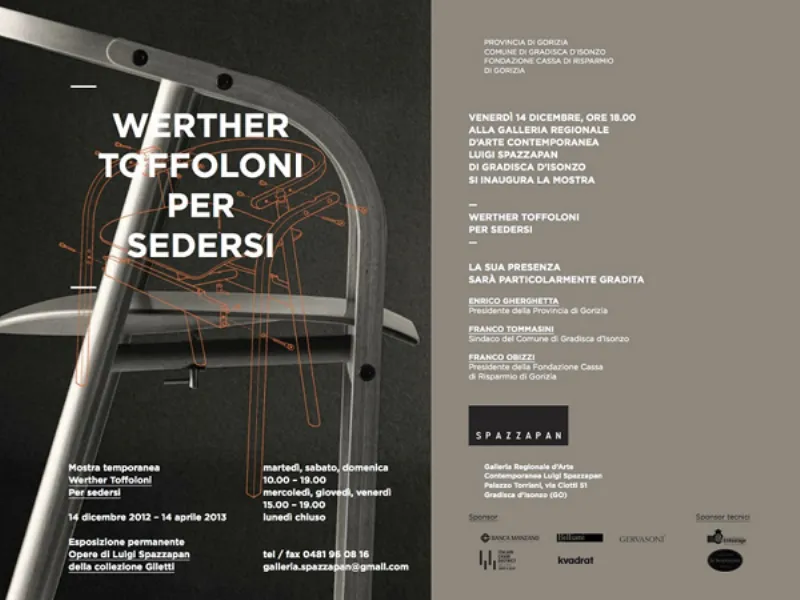 locandina esplicativa Mostra sedie Toffoloni