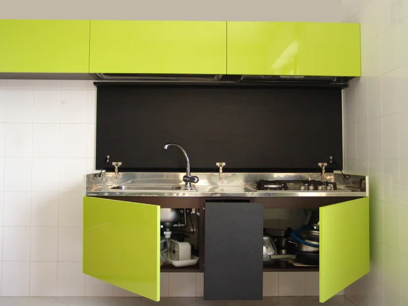 cucina monoblocco a scomparsa