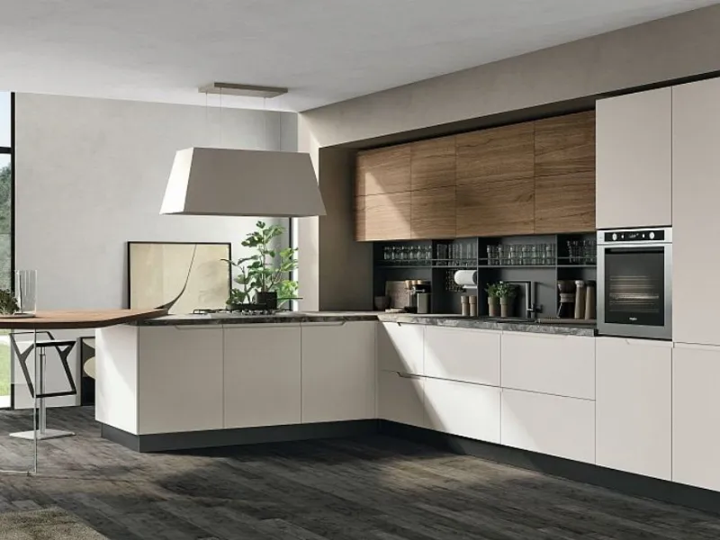 Cucina composizione angolare modello Luna di Lube