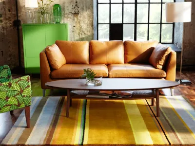 Divano in pelle di Ikea