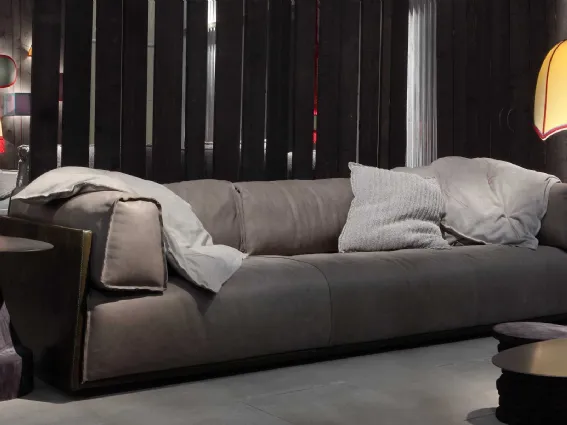 Divano pelle moderno hard&soft Baxter