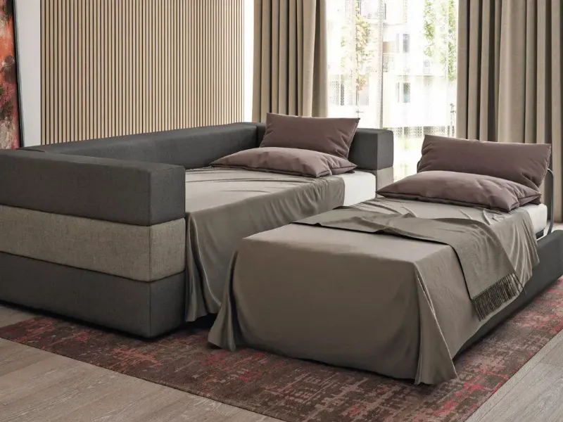 Divano letto Tex con secondo letto a scomparsa
