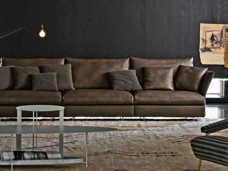 divano in pelle Holiday Molteni