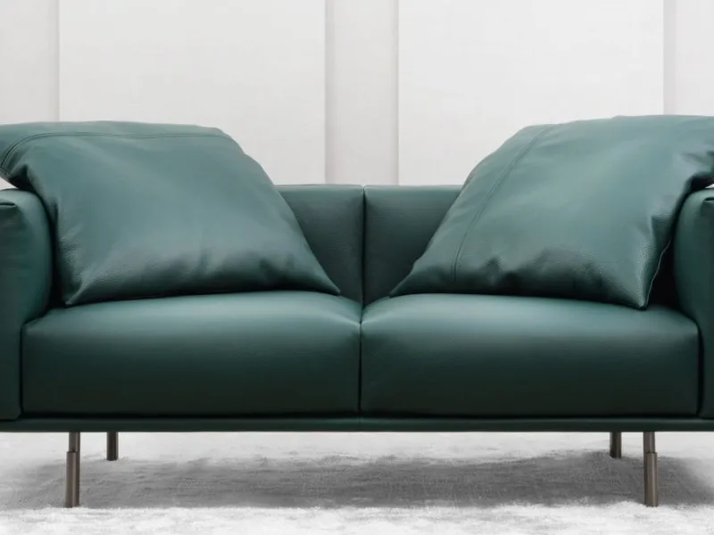 Divano in pelle Binario by Flou