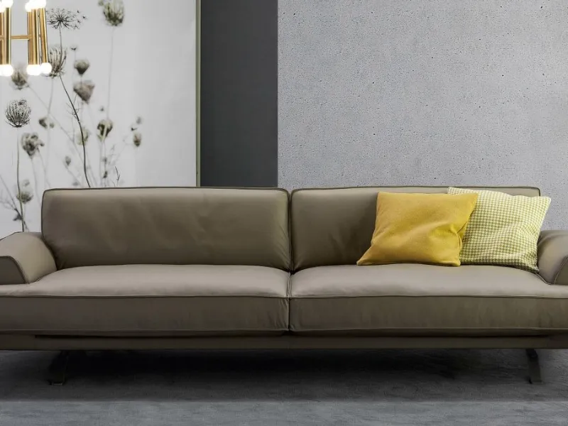Divano in pelle Slab by Bonaldo