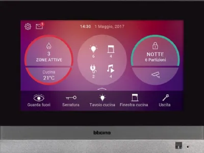 HomeTouch, touch screen per gestione funzioni MyHOME di BTicino