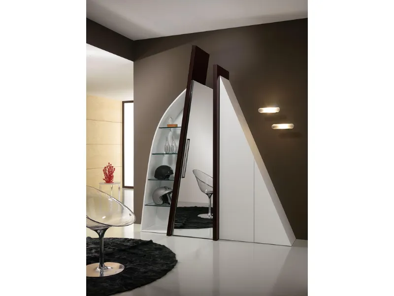 mobile bianco contenitore con specchio