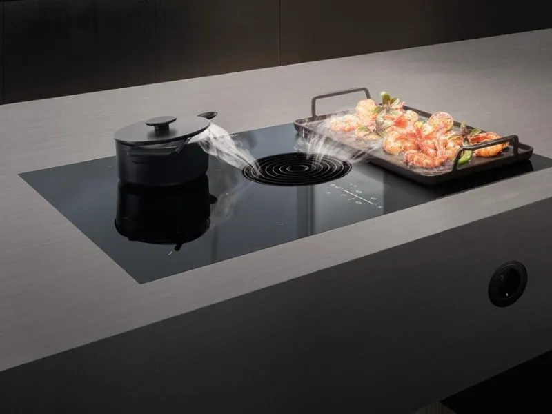 BORA.M Pure il sistema di aspirazione per piano cottura con le bocchette d’entrata colorate