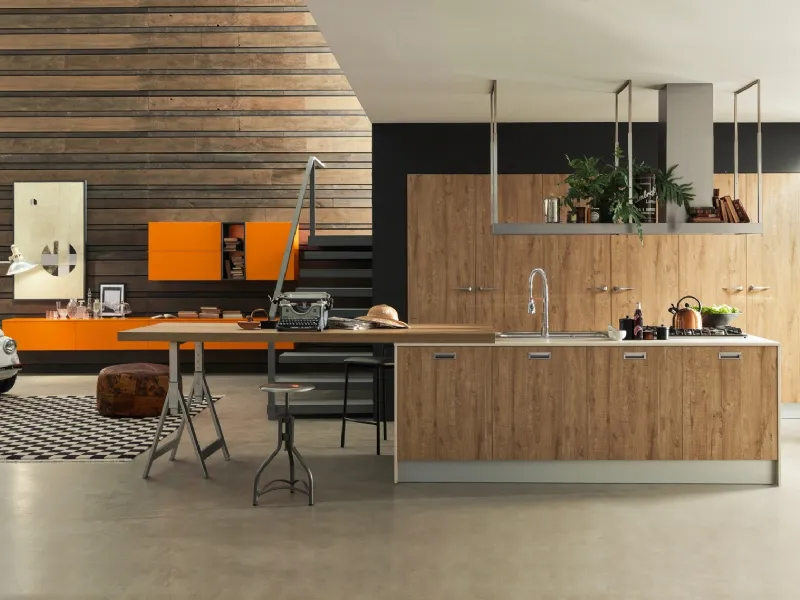 Cucina moderna modello Ice Industrial edition- Febal