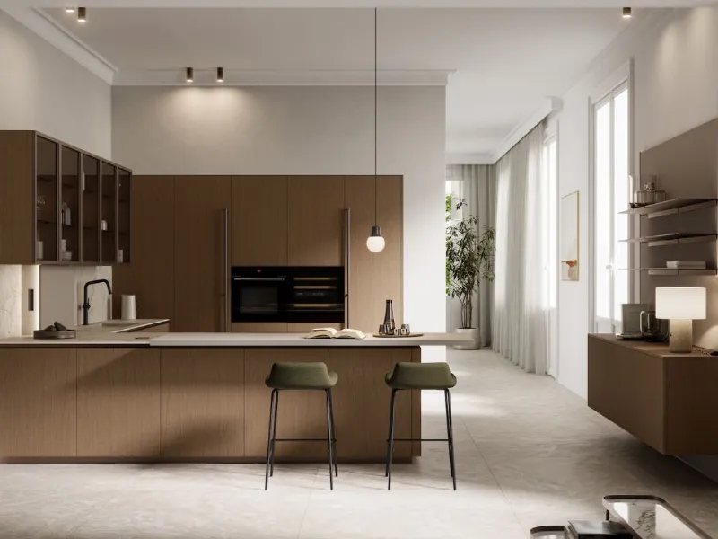 Arredo3 - Collezione Asia: impiallacciato rovere cappuccino