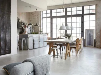 interni casa stile industriale