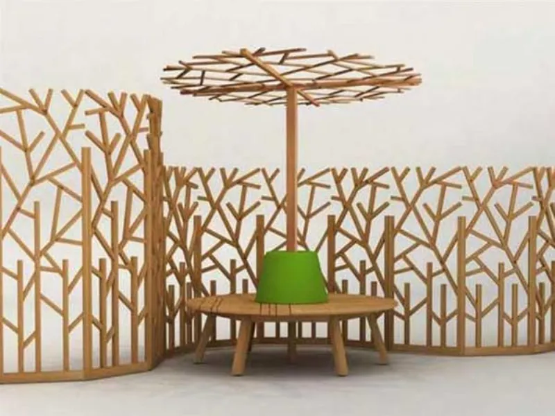 ombrellone in legno