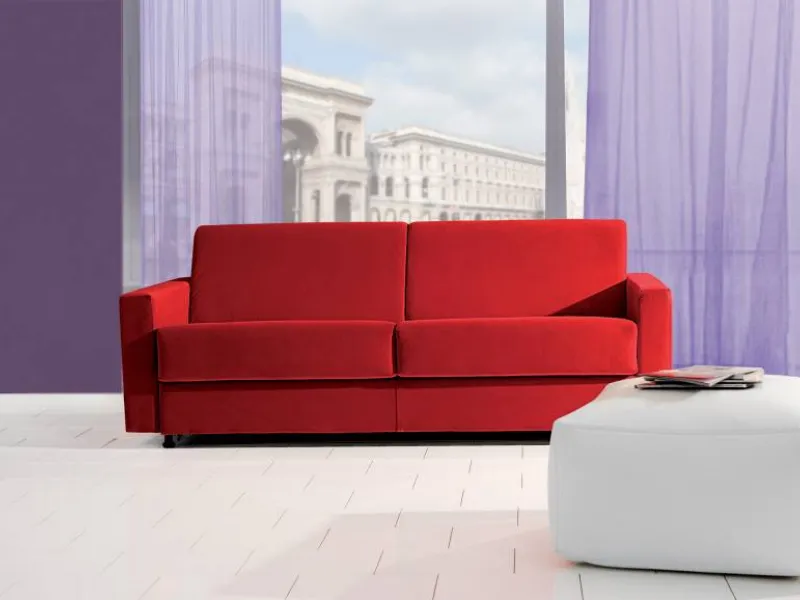 Divano letto modello Brian della collezione Infinity di Gobbo salotti