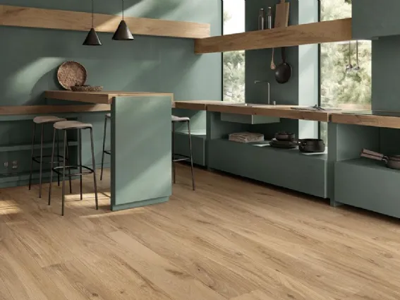 Pavimento in gres porcellanato della collezione I-Wood di Emilgroup