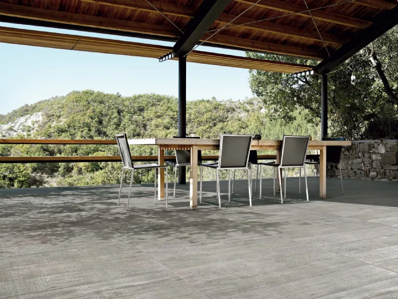 Pavimento in gres porcellanato effetto legno selection Oak di Rex
