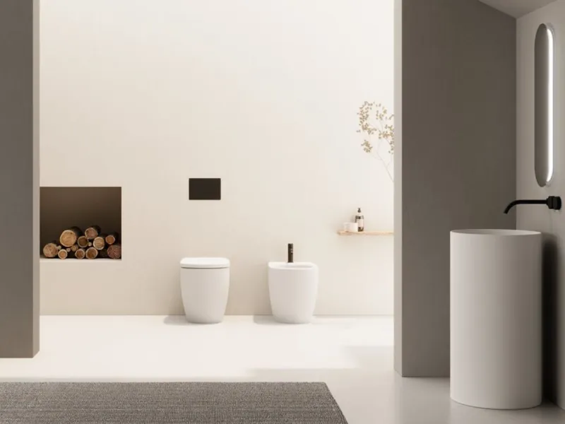 Nic Design - Ovvio: Wc a terra Rimless e bidet