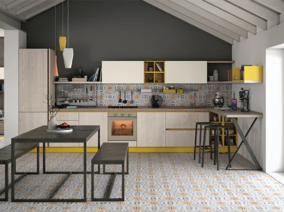 Una composizione riconducibile alla collezione Tablet di Creo Kitchens. 