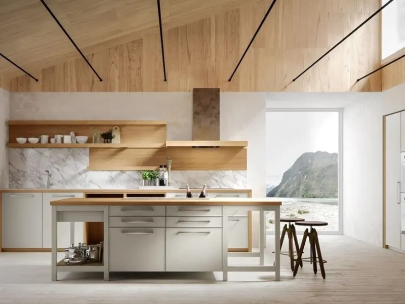 La cucina Nordic by Oldline punta sul rovere naturale
