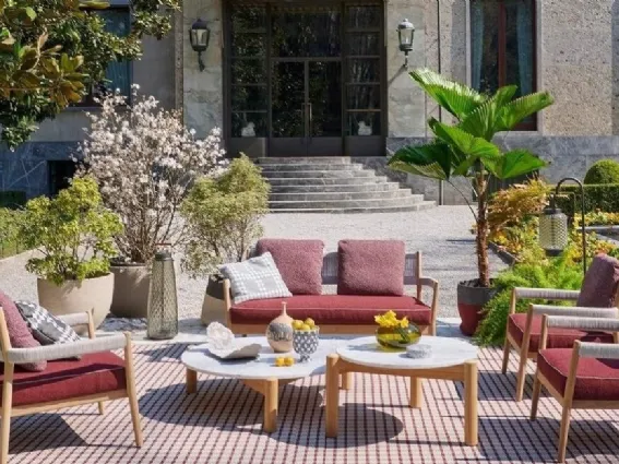 Struttura in teak per il divano 2 posti Cassina Dine Out