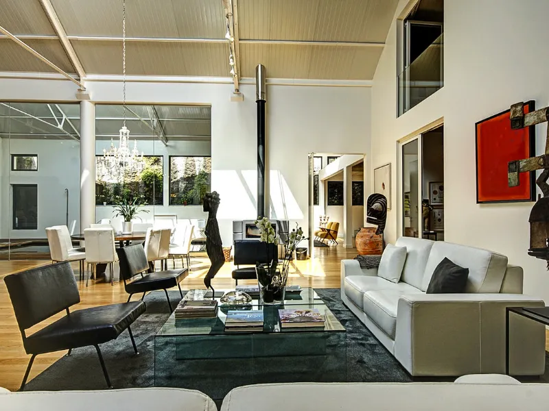 Il living del loft Townhouse a Lisbona