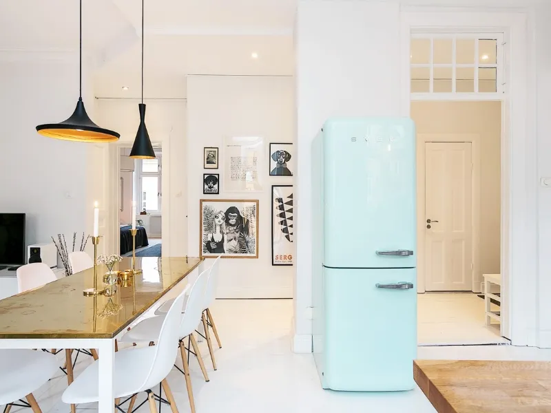 Frigorifero Smeg anni '50 azzurro