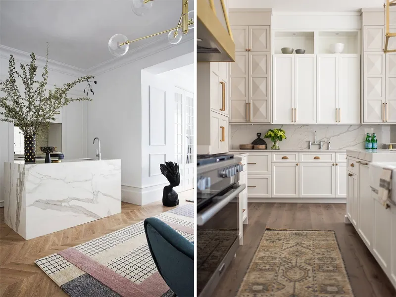 Parquet e cucina bianca per uno stile senza tempo che non passa mai di moda