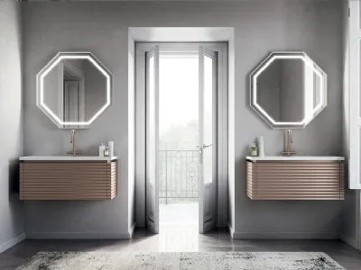 Dolcevita è il nome della collezione d'arredo bagno dal design sofisticato e inedito di Ideagroup