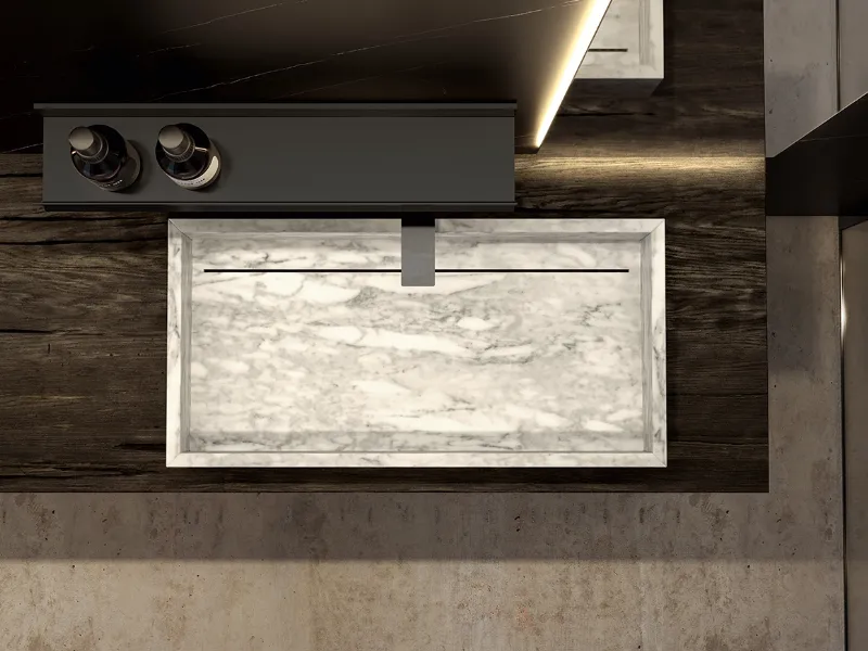 Pregio, eleganza, innovazione per le finiture dei mobili bagno design della linea Cubik