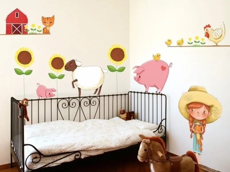 Un adesivo murario di Acte-Deco, collezione Countryside