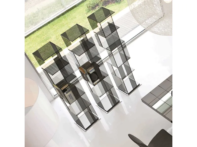 libreria Cubic Glass di Bonaldo