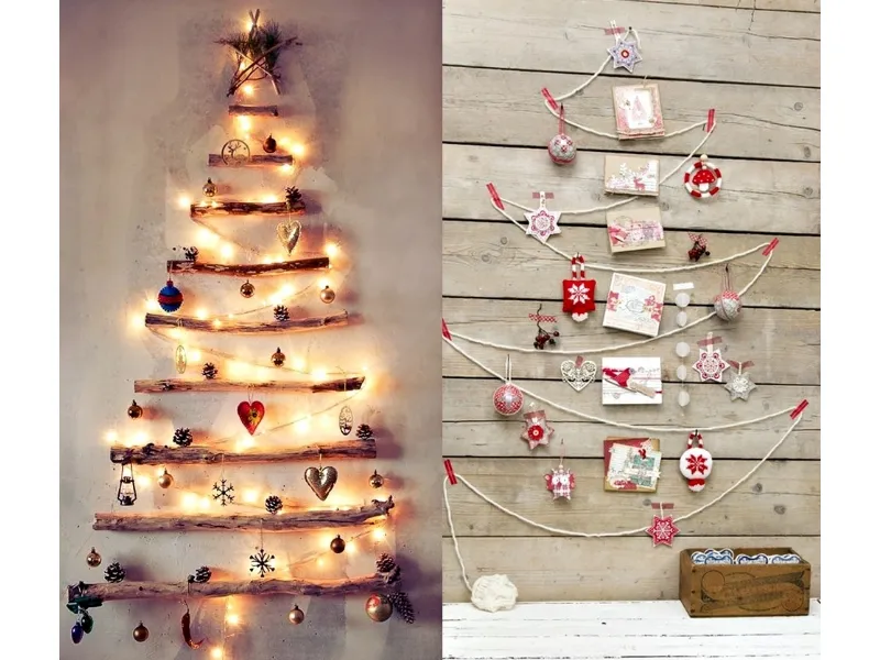 alberi di Natale alla parete